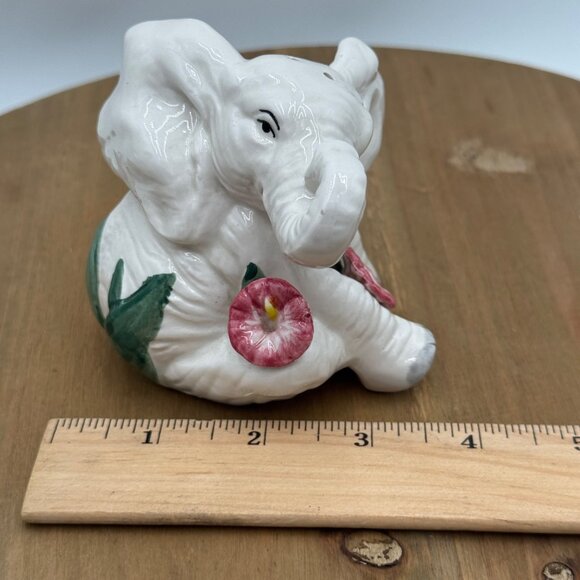 Scarce Fitz and Floyd White Elephant salt shaker from the Rainforest Collection - Picture 7 of 8